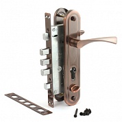 Картинка Замок врезной тяжёлый цилиндровый Apecs T-0523-C-AC-L медь левый